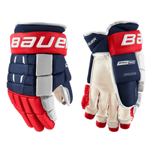 Bauer Rukavice Bauer Pro Series S21 INT, Intermediate, 12", tmavo modrá-červená-biela