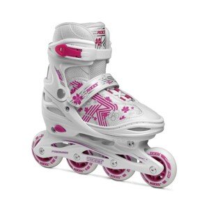 Roces Detské kolieskové korčule Roces Jokey 3.0 Girl White Pink, 34-37, 4x, 64