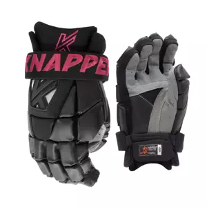 Knapper Dámske hokejbalové rukavice Knapper AK5, Junior, čierna-ružová, 12"